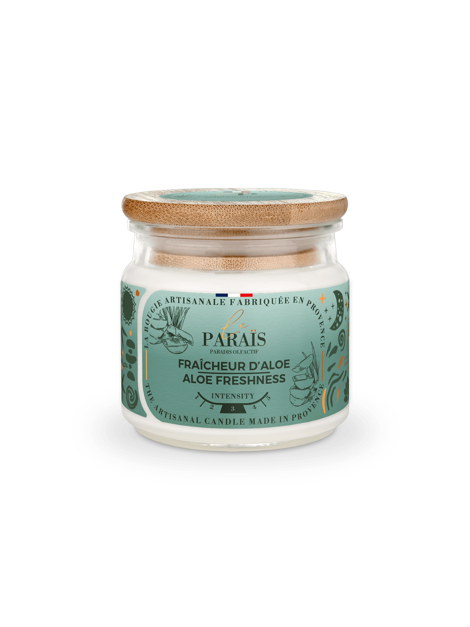 Bougie parfumée Fraîcheur d'Aloe 1 Bougie parfumée Fraîcheur d'Aloe
