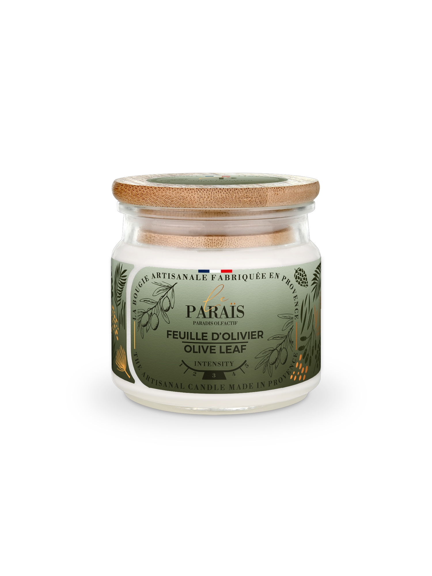 Bougie parfumée Feuille d'Olivier 1 Bougie parfumée Feuille d'Olivier