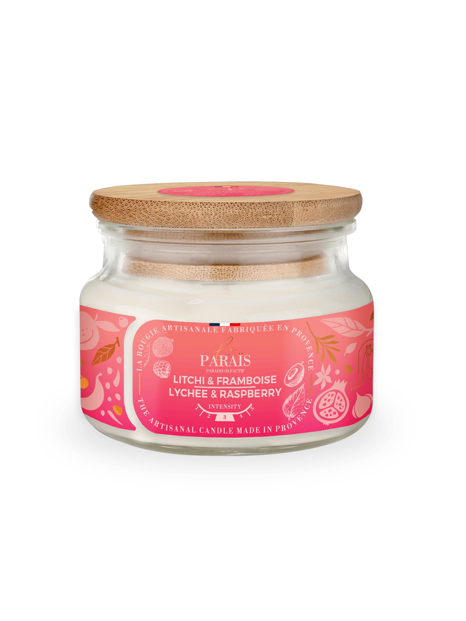 Bougie parfumée Litchi & Framboise 2 Bougie parfumée Litchi & Framboise – Image 2