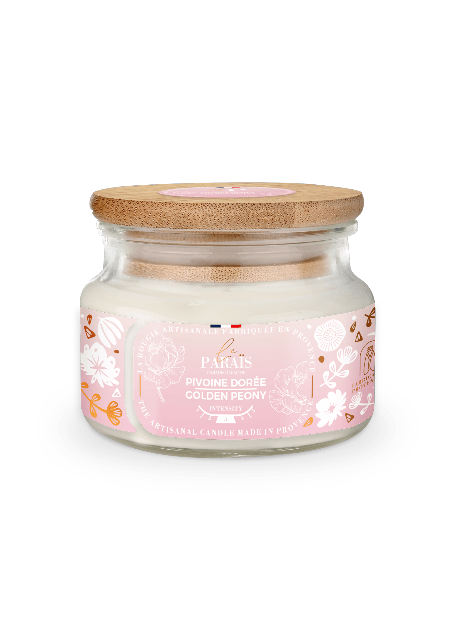 Bougie parfumée Pivoine dorée 2 Bougie parfumée Pivoine dorée – Image 2