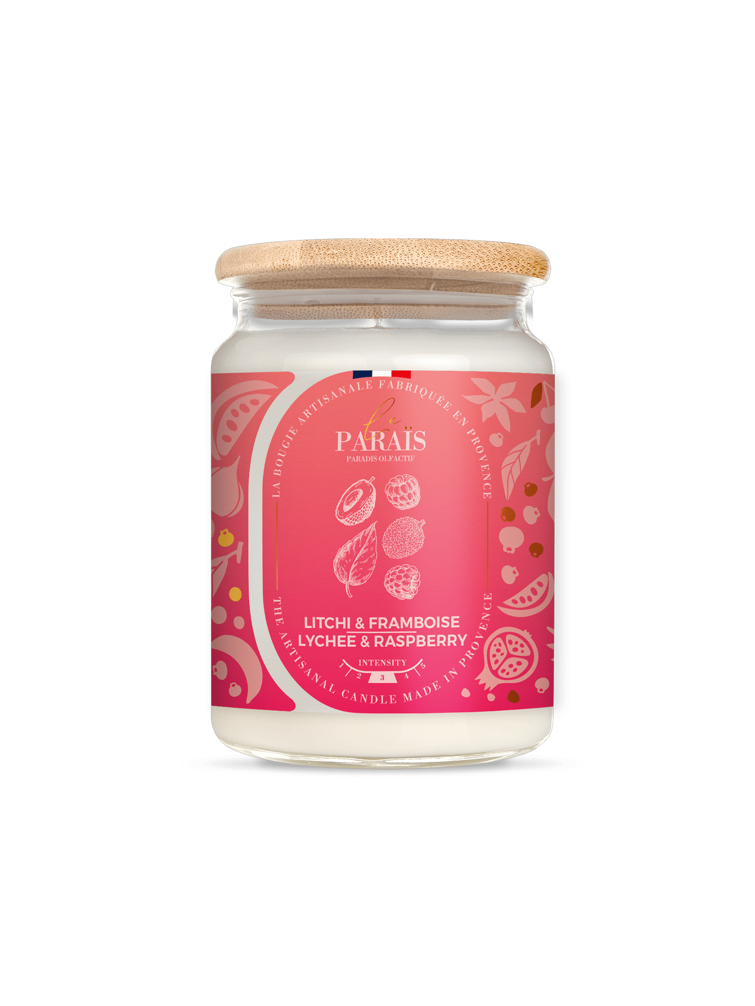 Bougie parfumée Litchi & Framboise 3 Bougie parfumée Litchi & Framboise – Image 3