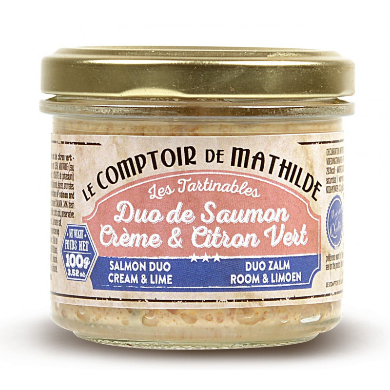 Duo de Saumon Crème & Citron Vert -100g 1 Duo de Saumon Crème & Citron Vert -100g